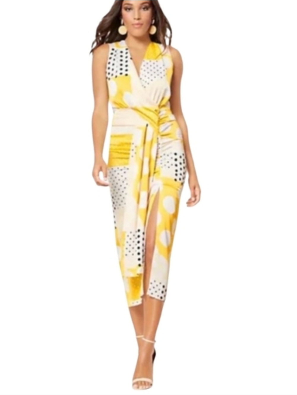Eva Mendes For NY & Co Fabulous Polka Dot Faux Wrap Dress!!